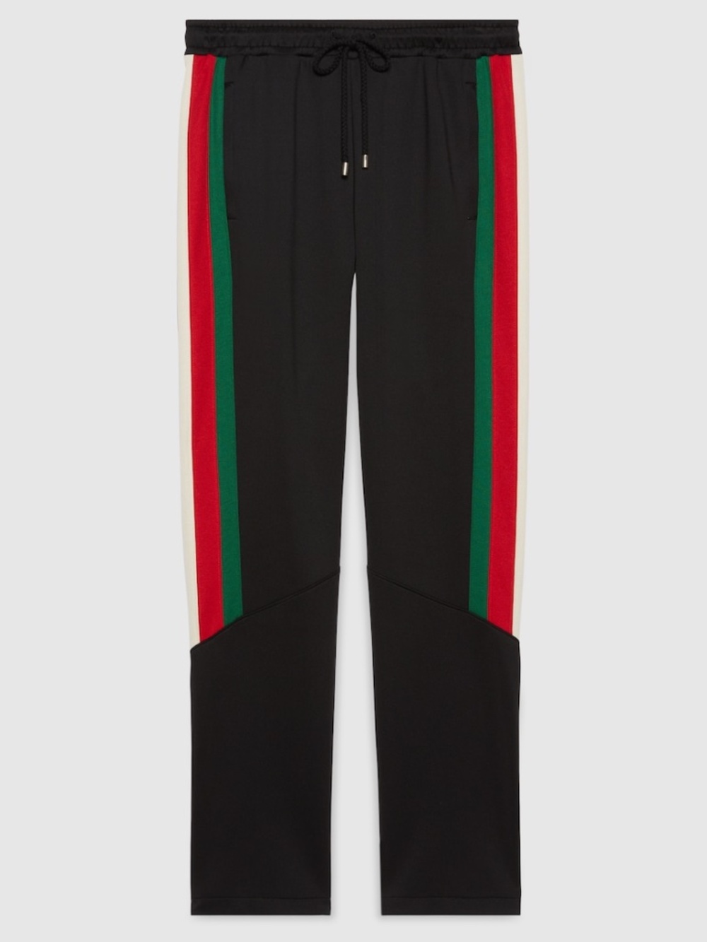 size M Gucci Neoprene Track Pants Web Black Red Green White Slim Track Trousers